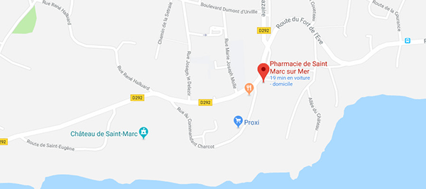 carte-acces-Pharmacie de Saint Marc-sur-mer